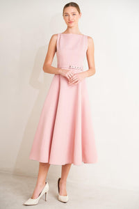 LIVING THE DREAM WOVEN MIDI DRESS