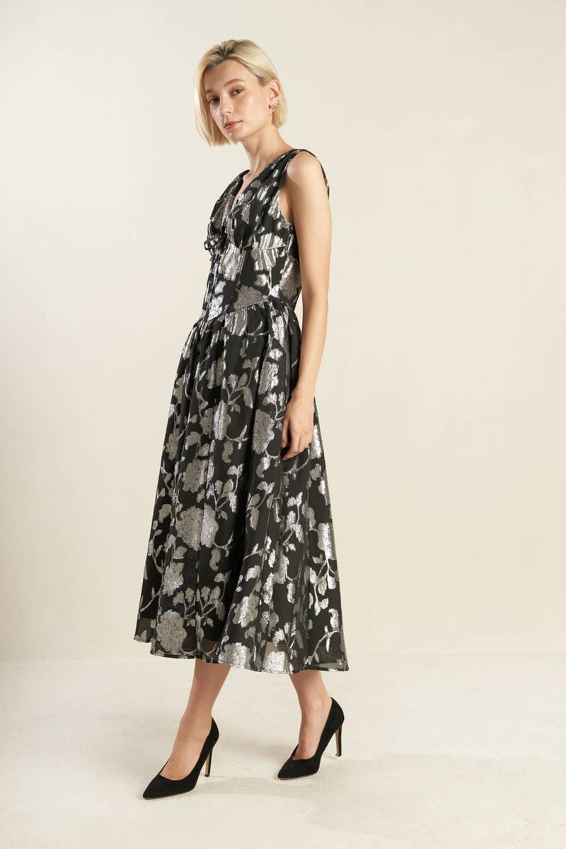 Exotic Breeze Woven Midi Dress