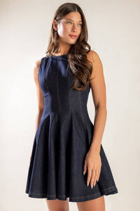 CLASSICAL BALLET DENIM MINI DRESS