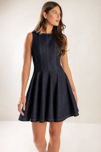 CLASSICAL BALLET DENIM MINI DRESS