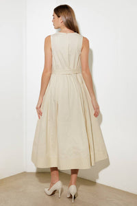 OVER THE WATERS WOVEN MIDI DRESS