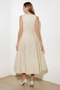 OVER THE WATERS WOVEN MIDI DRESS
