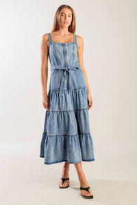 SUNSHINE STATE OF MIND INDIGO DENIM DRESS