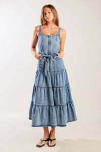 SUNSHINE STATE OF MIND INDIGO DENIM DRESS
