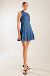 WHERE I WANT TO BE DENIM MINI DRESS