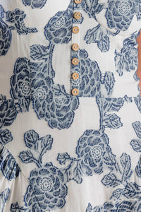 EXPLORING NEW INTERESTS WOVEN MIDI DRESS