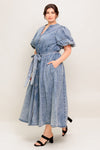 BAREFORM LIGHT DENIM MIDI DRESS
