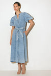 BAREFORM LIGHT DENIM MIDI DRESS