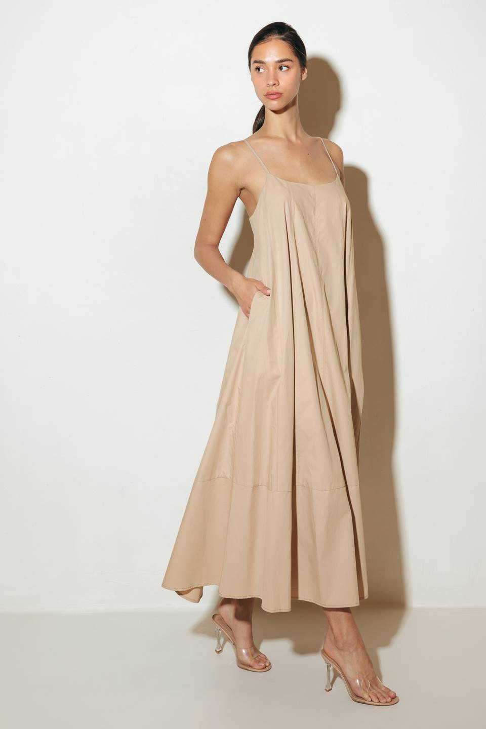 DAISY LANE WOVEN MIDI TENT DRESS