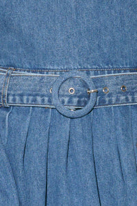 LAVENDER FIELDS DENIM MIDI DRESS