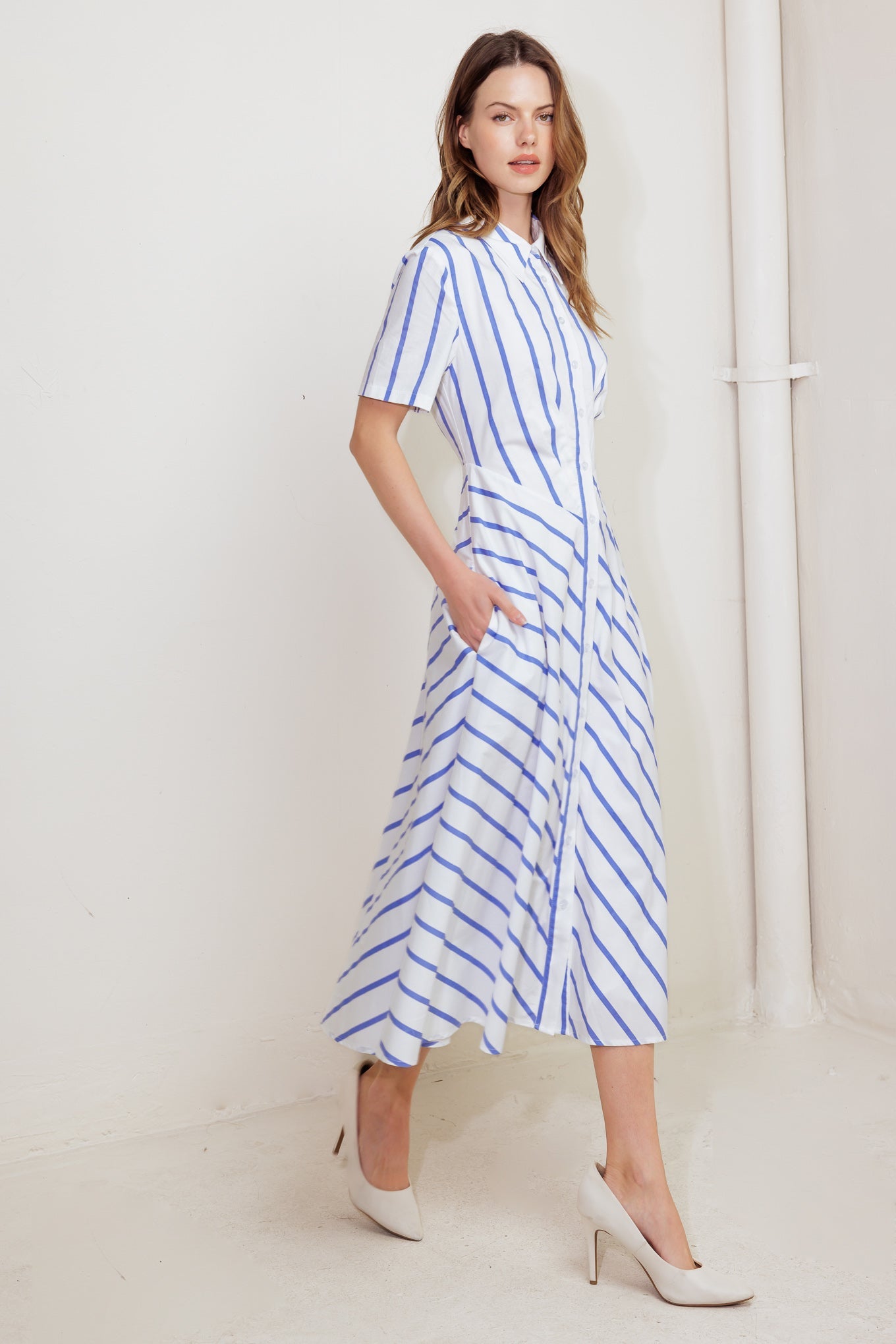 YOU HAD ME AT WOVEN MIDI DRESS