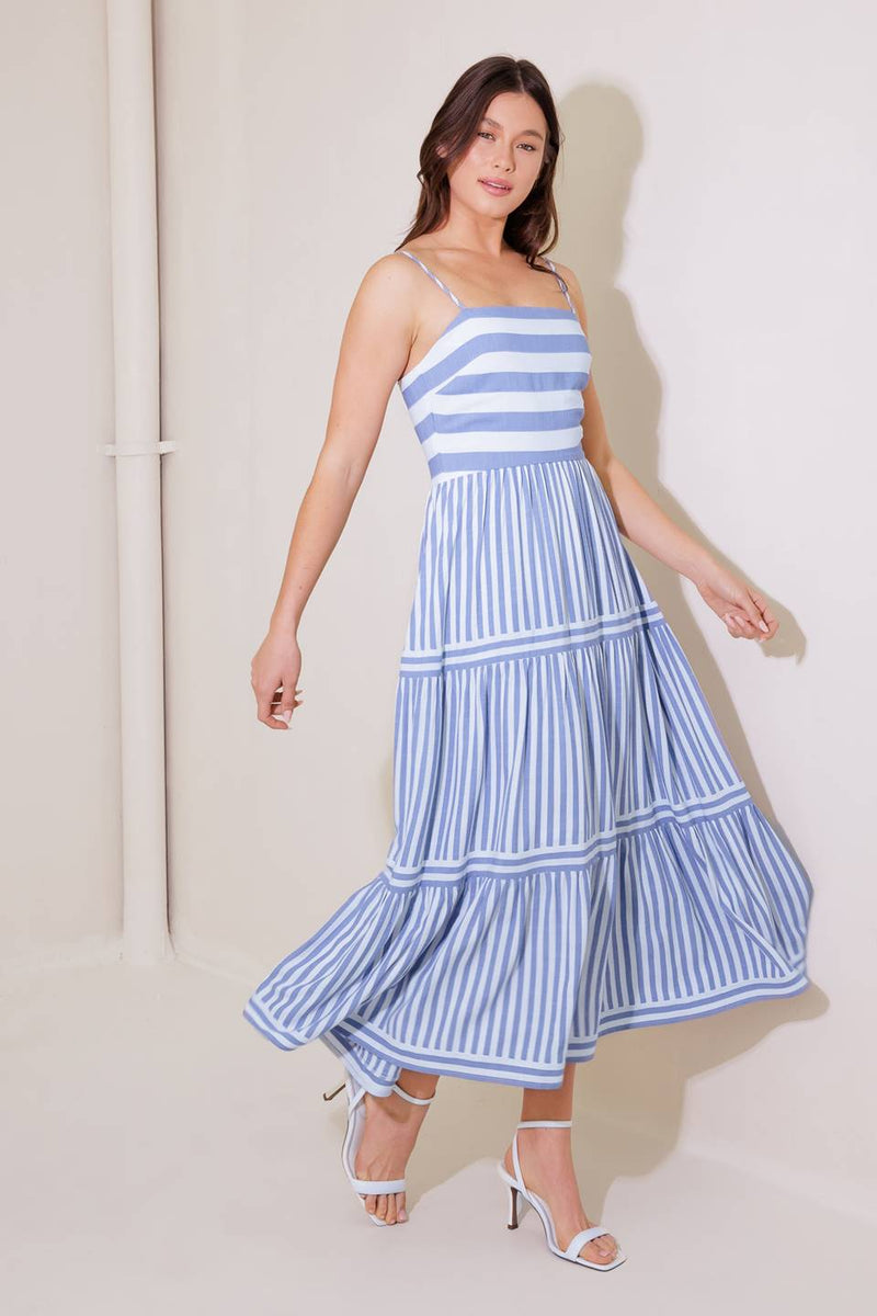 ANYTHING IS POSSIBLE WOVEN MIDI DRESS