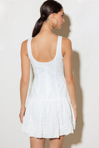 AT FIRST GLANCE WOVEN MINI DRESS