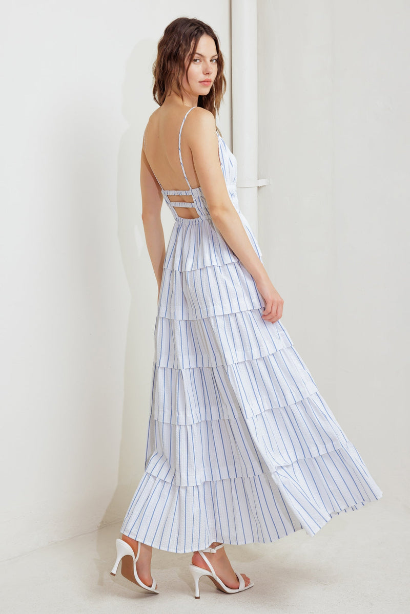 BREEZE NOTE WOVEN MIDI DRESS