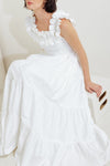 SWEETHEART TIERED ROMANCE WOVEN MIDI DRESS