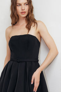 BLACK TIE MUSE WOVEN MIDI DRESS