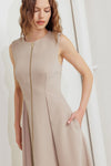 ZIP & FLOW WOVEN MIDI DRESS