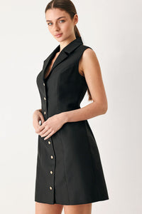 MODERN OFFICE WOVEN MINI DRESS