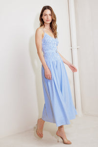 CITY BREEZE WOVEN MIDI DRESS