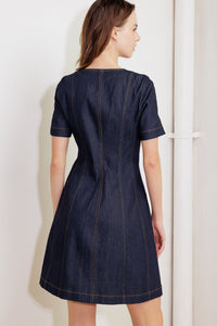 INDIGO TEMPO DENIM MINI DRESS