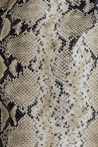 SNAKE GLAM FAUX LEATHER MINI DRESS