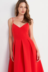 RUBY AFFAIR WOVEN MIDI DRESS