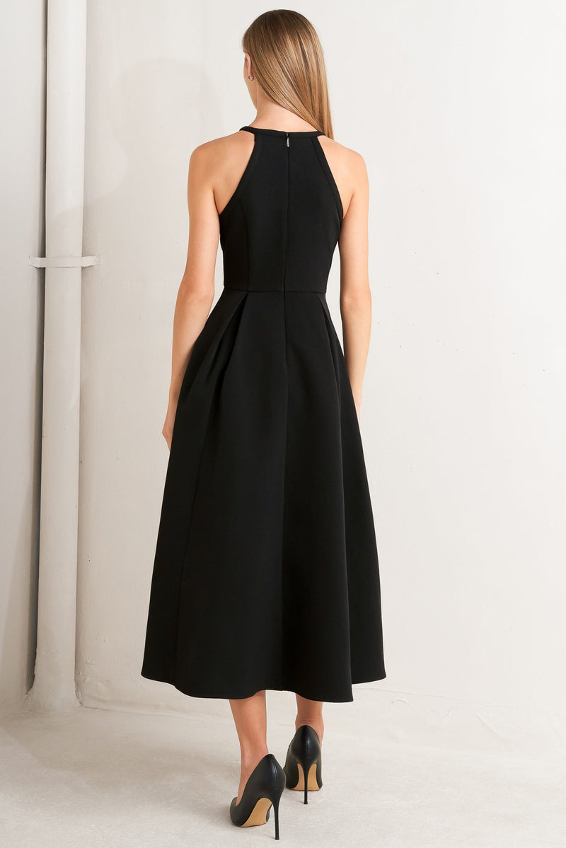 GALAXY CHARM WOVEN MIDI DRESS