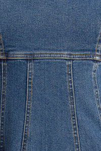 JUST MY TYPE DENIM MIDI DRESS