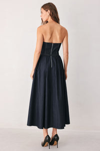 PARTY MUSE DENIM MIDI DRESS