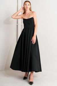 GALA NOIR WOVEN MIDI DRESS
