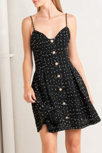 FRENCH CODE WOVEN TWEED MINI DRESS