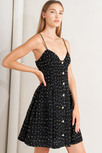 FRENCH CODE WOVEN TWEED MINI DRESS