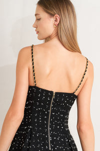 FRENCH CODE WOVEN TWEED MINI DRESS