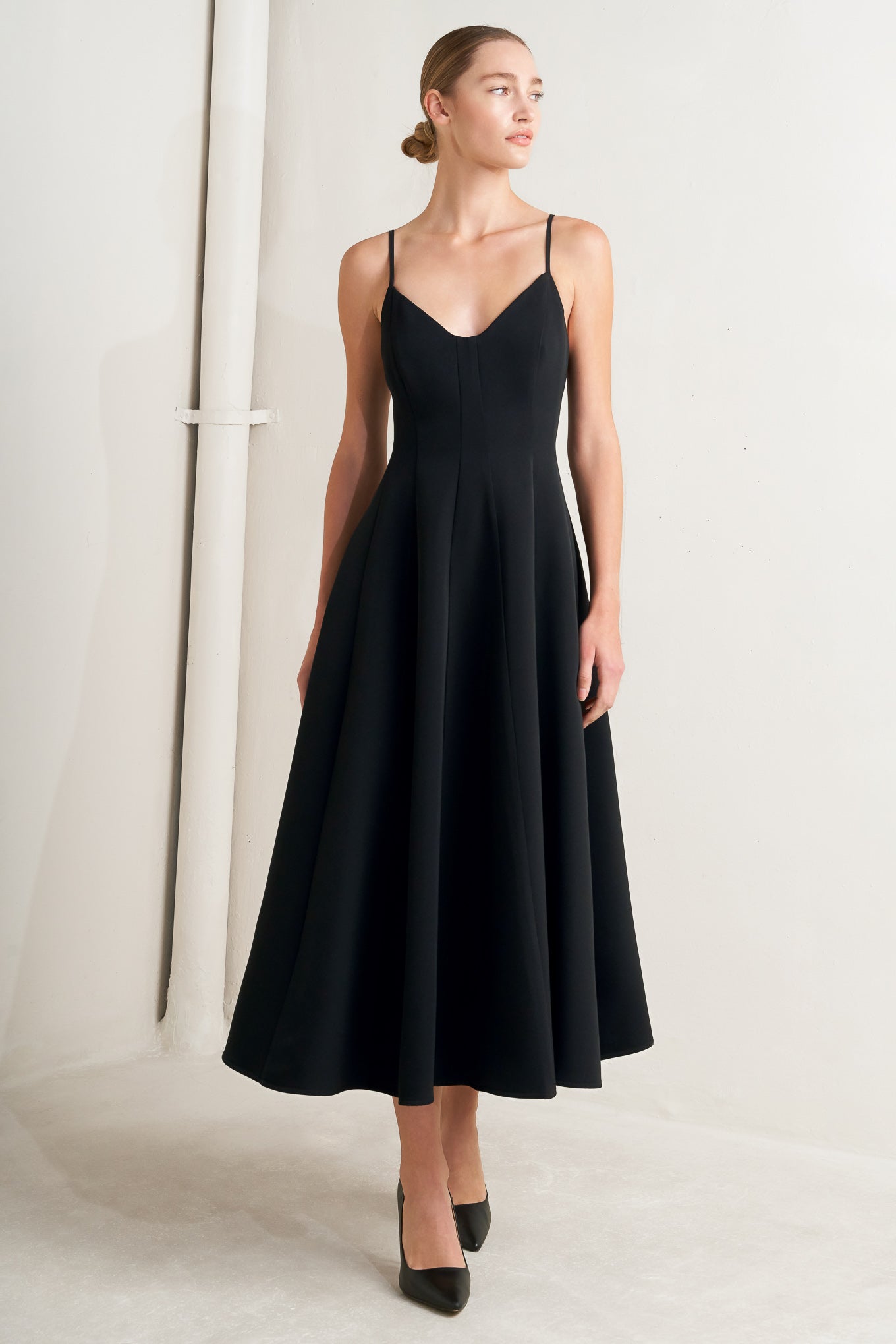 PURE INTENTION WOVEN MIDI DRESS