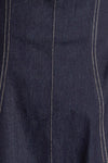 RAW ELEGANCE DENIM MIDI DRESS