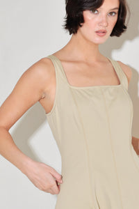 SANDSTONE SERENADE WOVEN MIDI DRESS