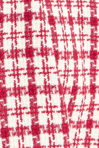 CHERRY CHECK TWEED MINI DRESS