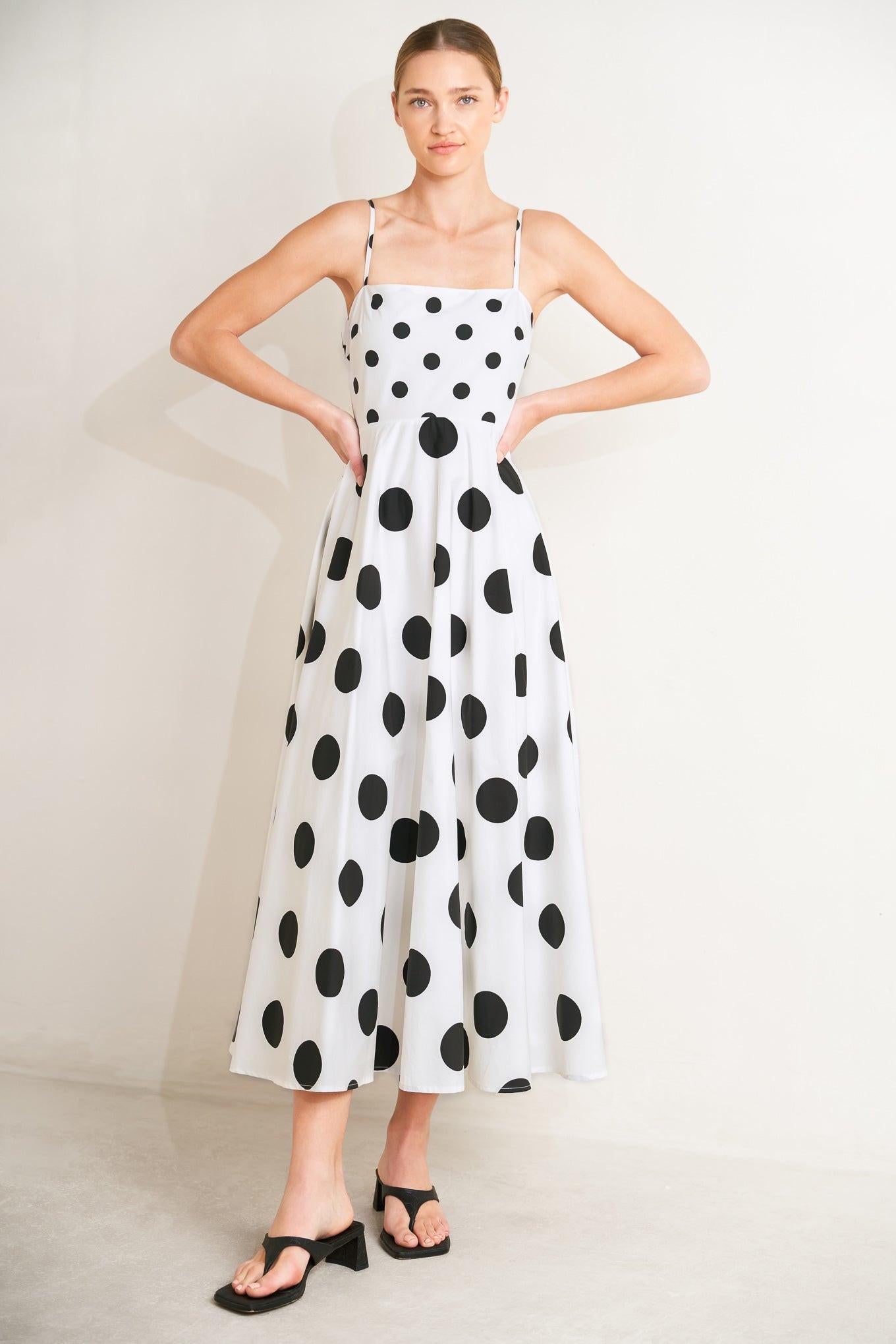 DOLCE VITA POLKA DOT WOVEN MIDI DRESS – Adelyne's Boutique & Gifts