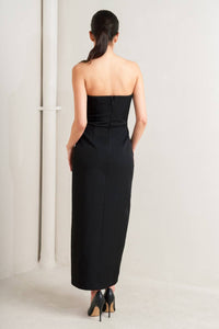 SECRET MOMENT WOVEN MIDI DRESS