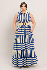 SUNSET BOARDWALK STRIP MAXI DRESS