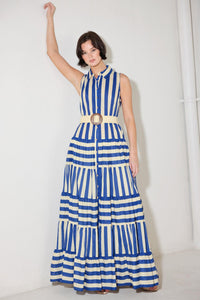 SUNSET BOARDWALK STRIP MAXI DRESS