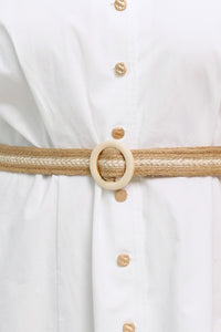 RELAXED TAILOR WOVEN MIDI DRESS