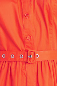 RUNWAY READY SCARLET WOVEN MIDI DRESS