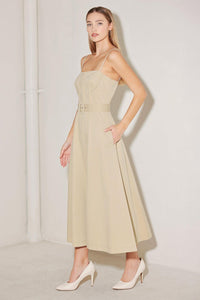 UNDERSTATED ICON WOVEN MIDI DRESS
