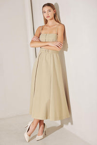 UNDERSTATED ICON WOVEN MIDI DRESS
