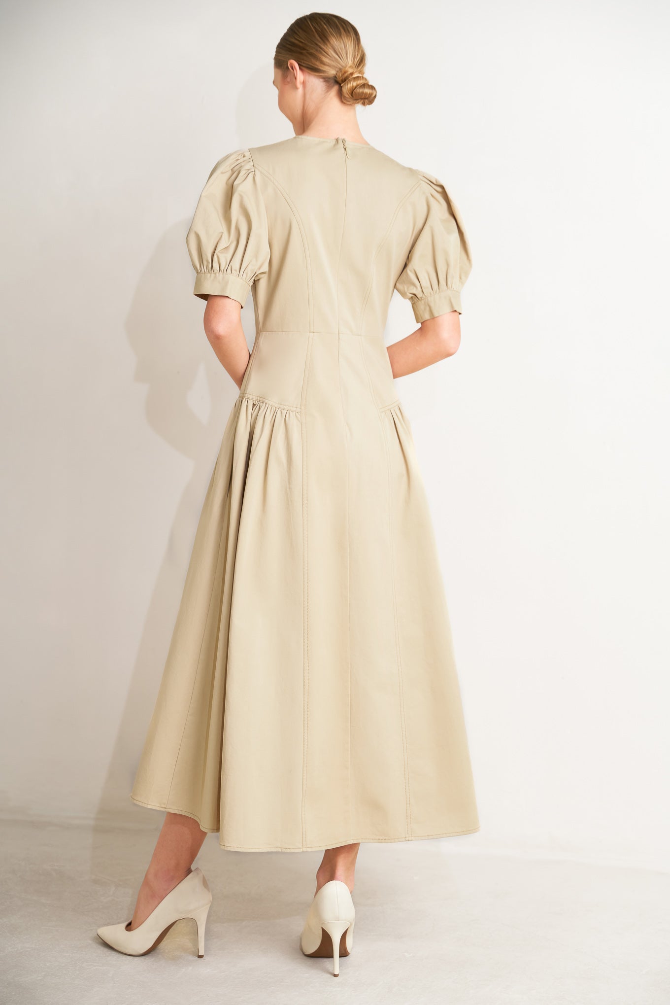 UNDERSTATED ICON WOVEN MIDI DRESS