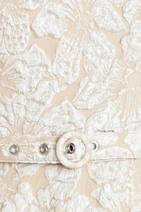 STATEMENT IN IVORY WOVEN MIDI DRESS