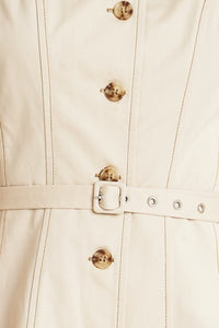 COMMAND THE ROOM WOVEN MIDI DRESS