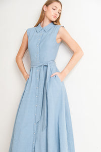 CAFE AU LAIT WOVEN MIDI DRESS