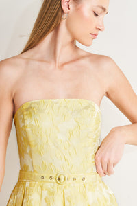 BUTTERCUP BLOOM WOVEN MIDI DRESS